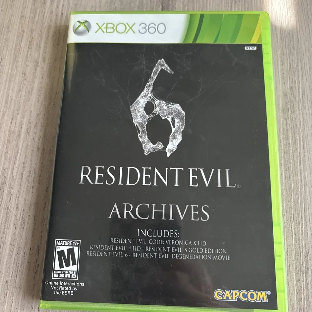 Resident Evil 6 [ Archives ] (XBOX 360) W/ Slip Box, No Manual Excellent Cond